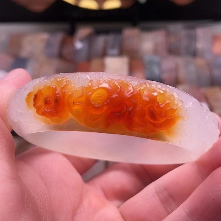 深***家定制玛瑙定制手镯不退不换圈口59