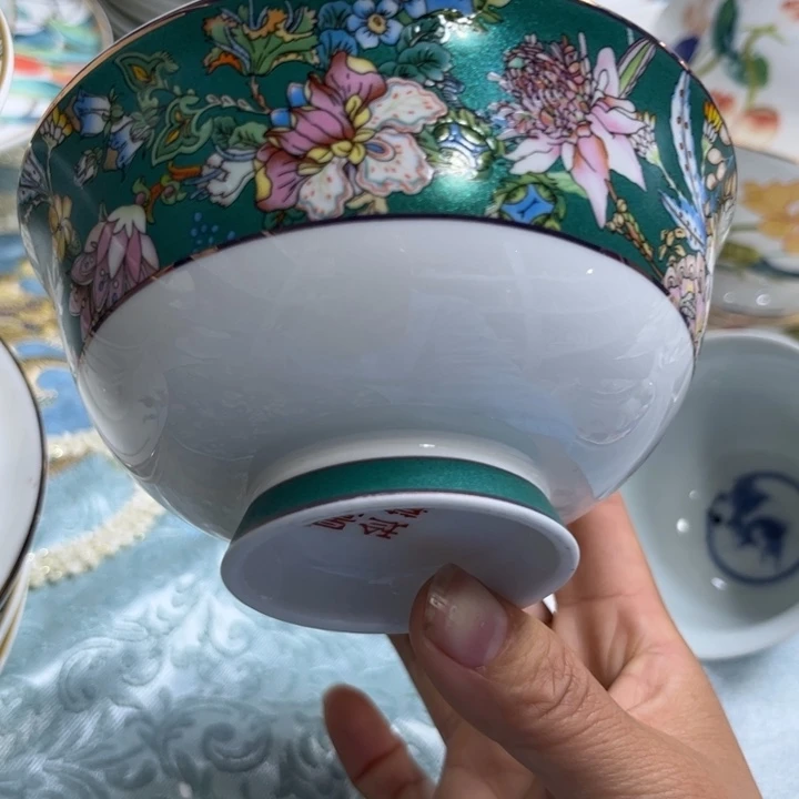 瓷片仙踪高脚腕六个4.5寸