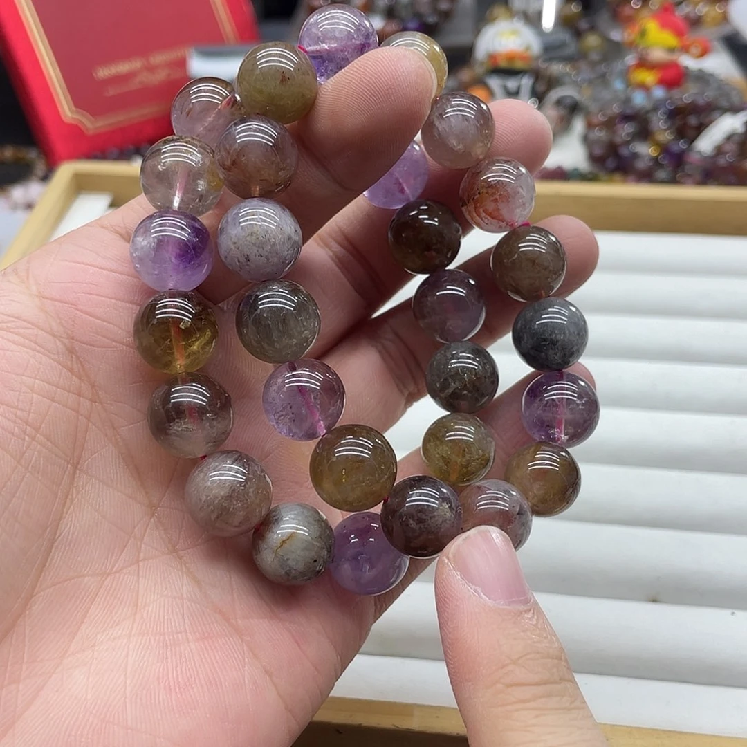 水晶手链未镶嵌多样性发货发一条