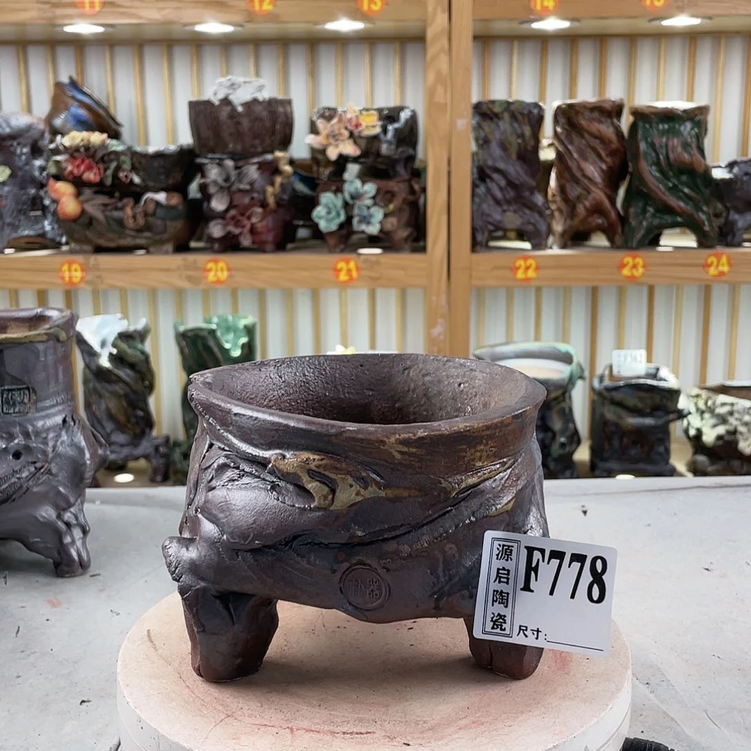 紫砂花盆手工制作默认微瑕778