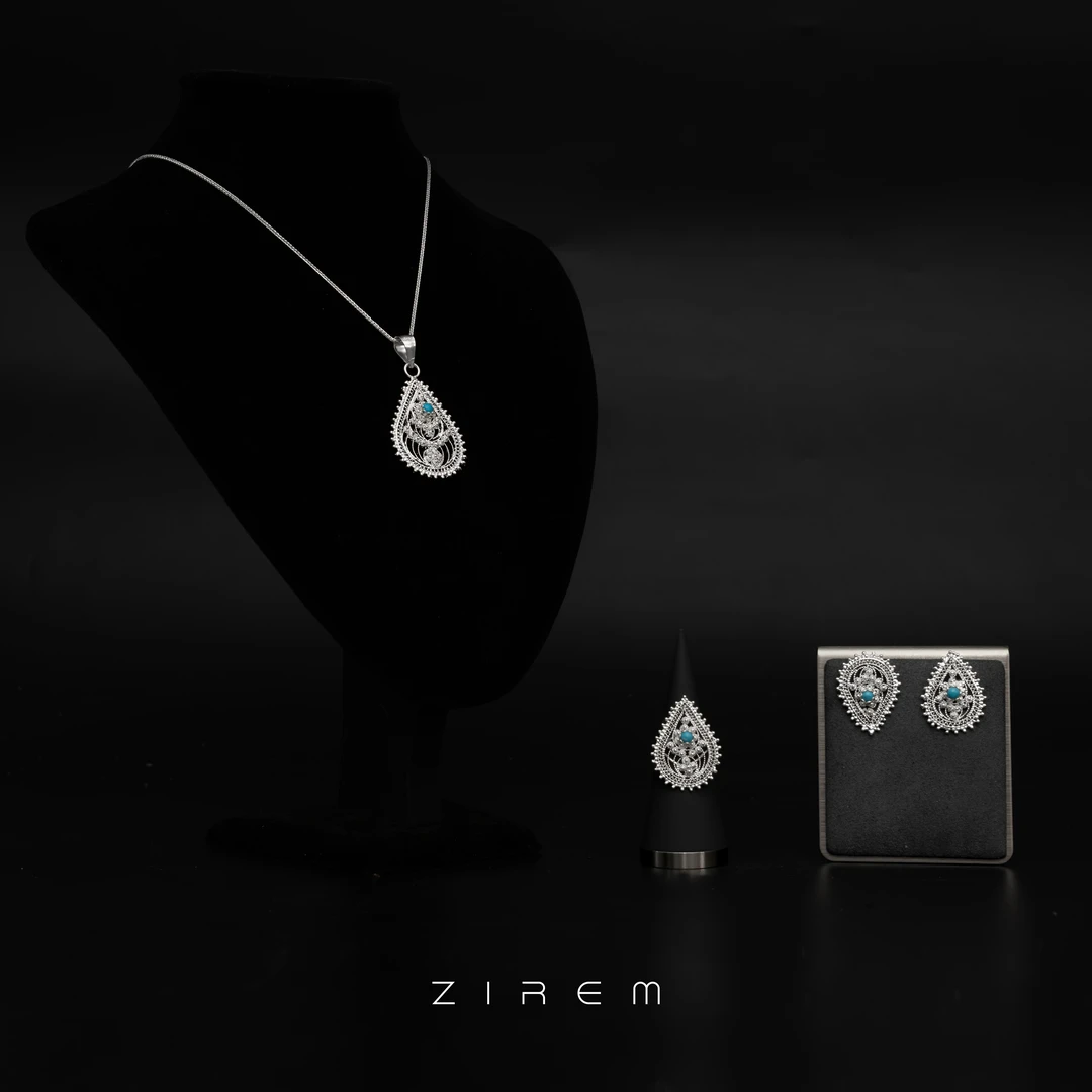 足银银制品 ZIREM 蓝晶水滴款