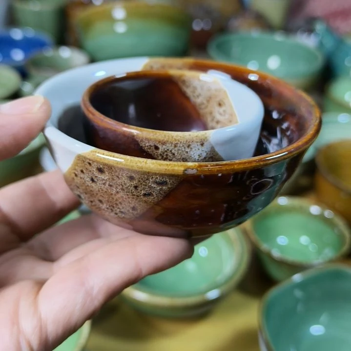 盘磁州窑五厂盘碗壶杯