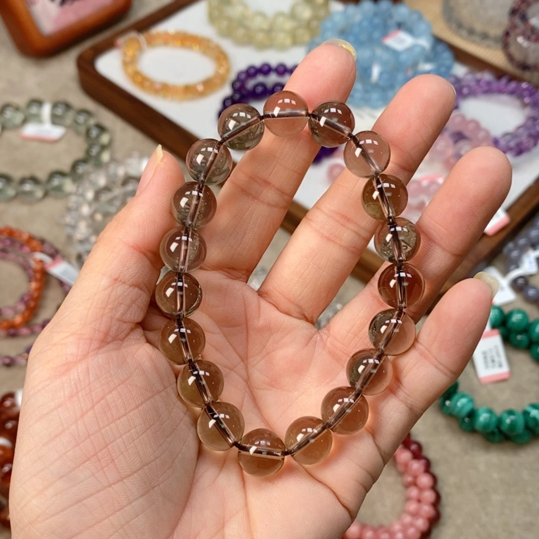 未镶嵌水晶手链茶水晶10浅色