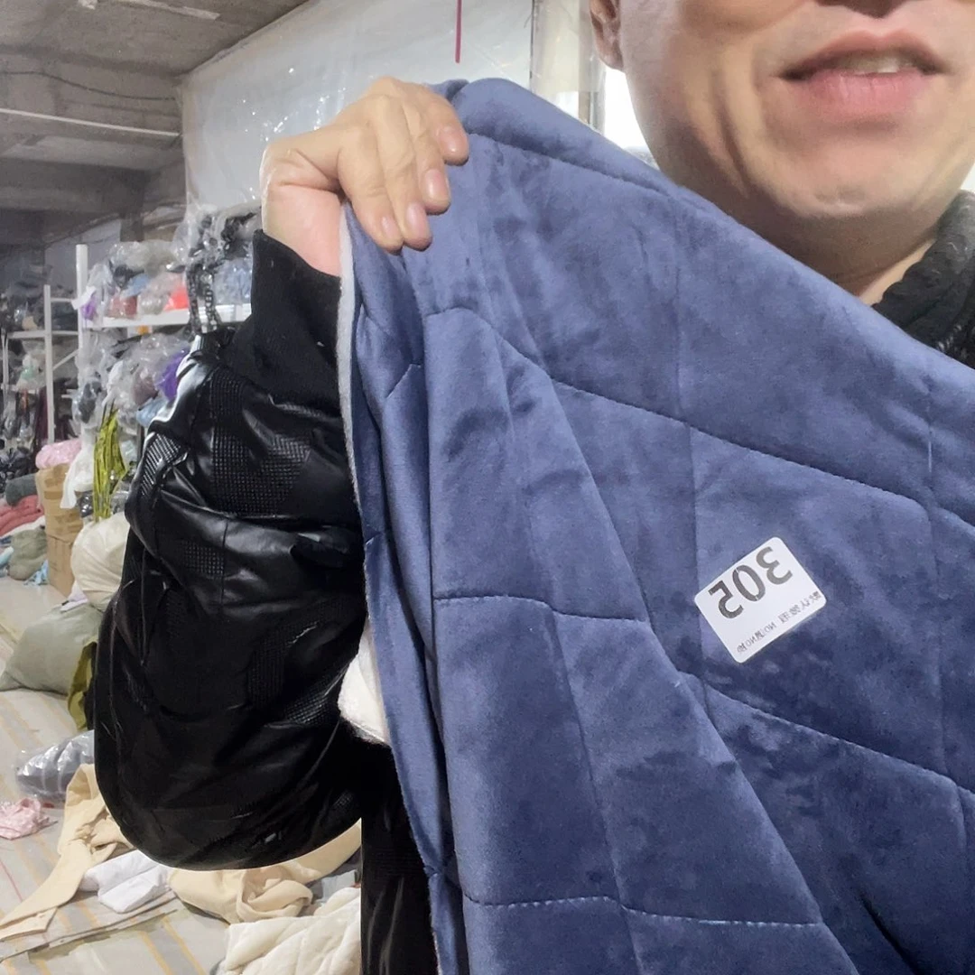 化纤宽1.75尘土脏加厚款超柔法兰绒双面绗棉1米价305