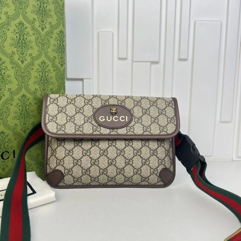 95新 GUCCI/古驰 玺越奢品 古驰 老花 虎头腰包THCI2612