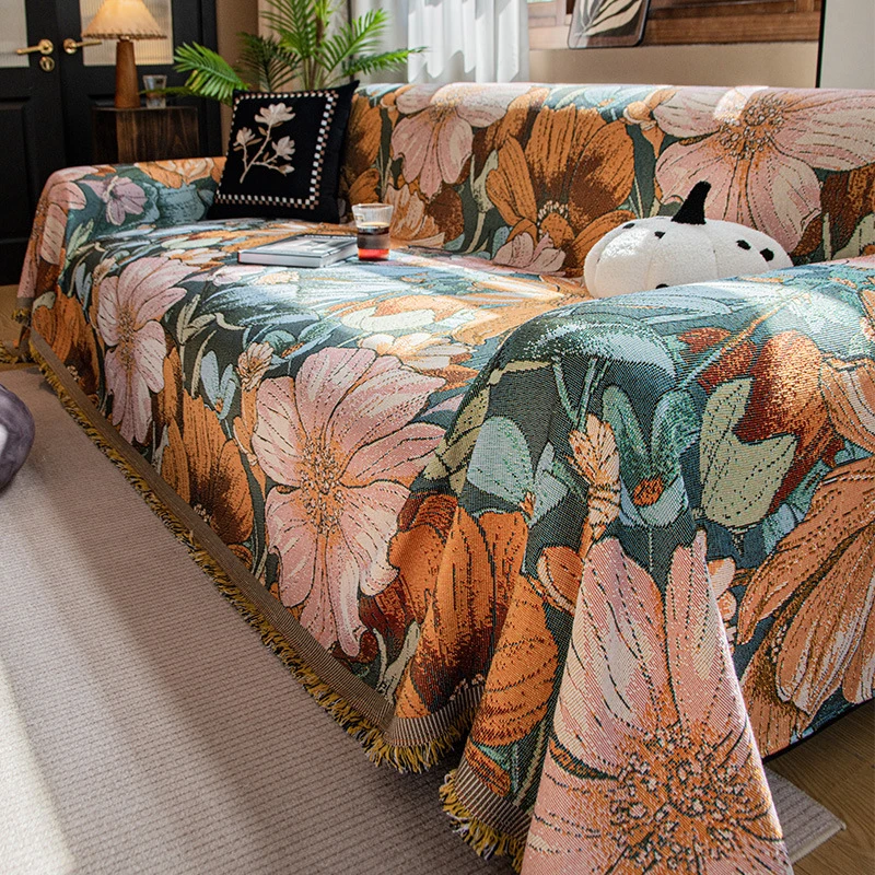 复古美式沙发盖布防滑四季通用轻奢高级感2025新款沙发套罩巾全盖