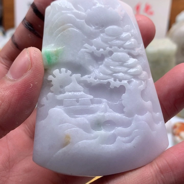 翡翠未镶嵌颈饰保真天然a货翡翠