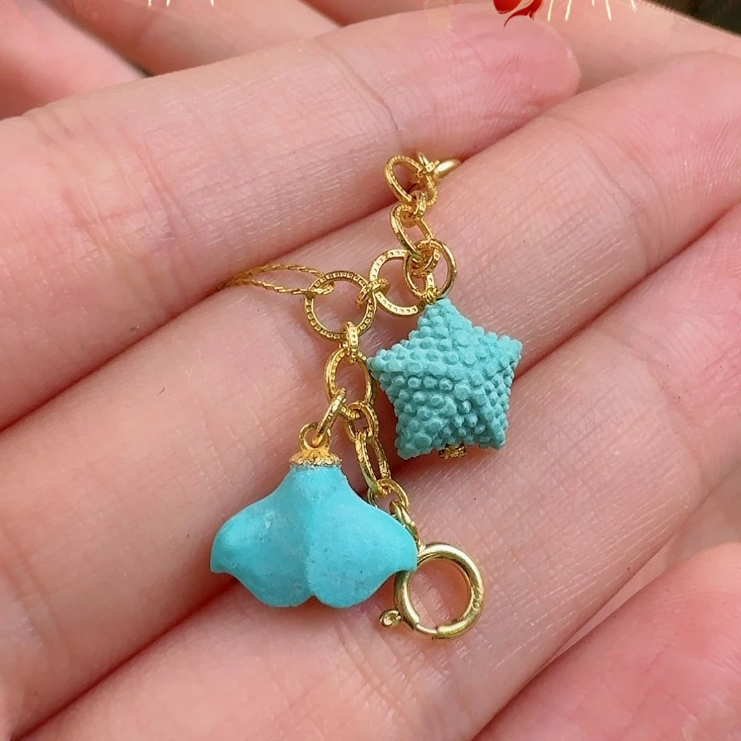 绿松石珠宝奇石18K金镶嵌