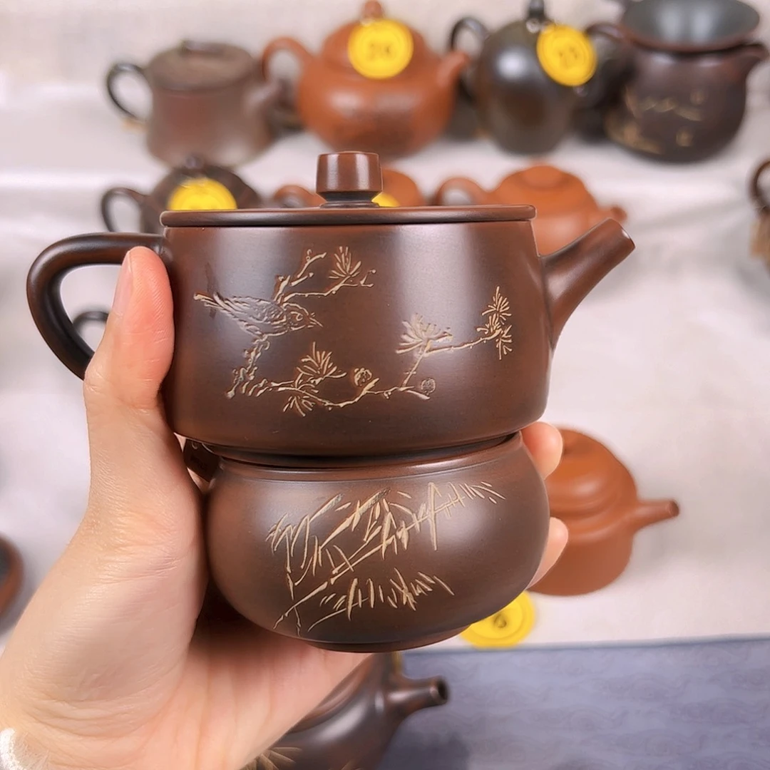 陶瓷黄*叶150毫升送主人杯100毫升