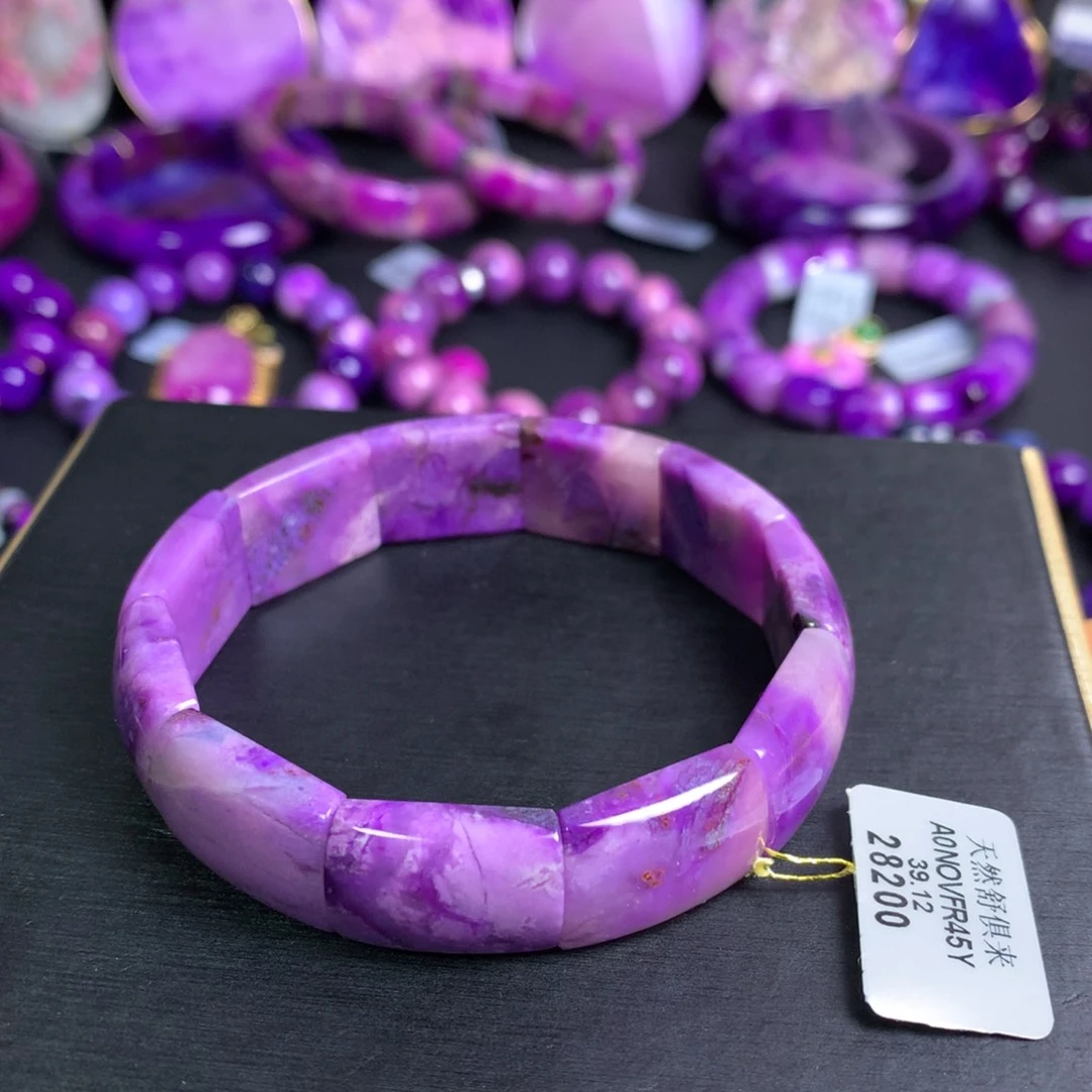 苏纪石（舒俱来）未镶嵌粉紫樱花手牌