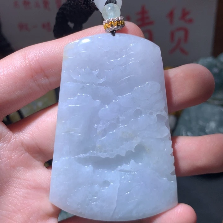 翡翠未镶嵌颈饰保真天然a货翡翠