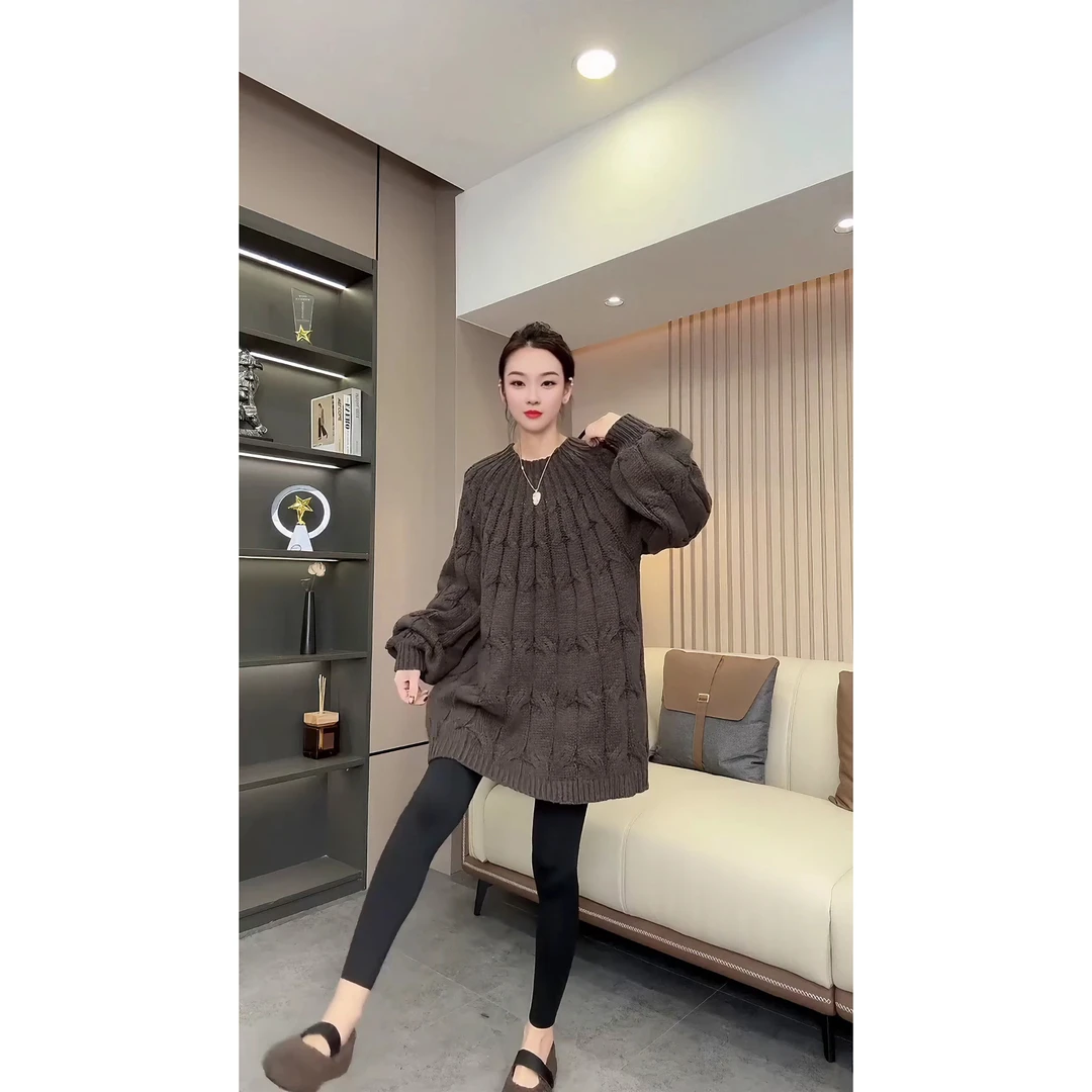 法式复古麻花设计感针织衫上衣女2025秋季新款慵懒风宽松时尚韩版