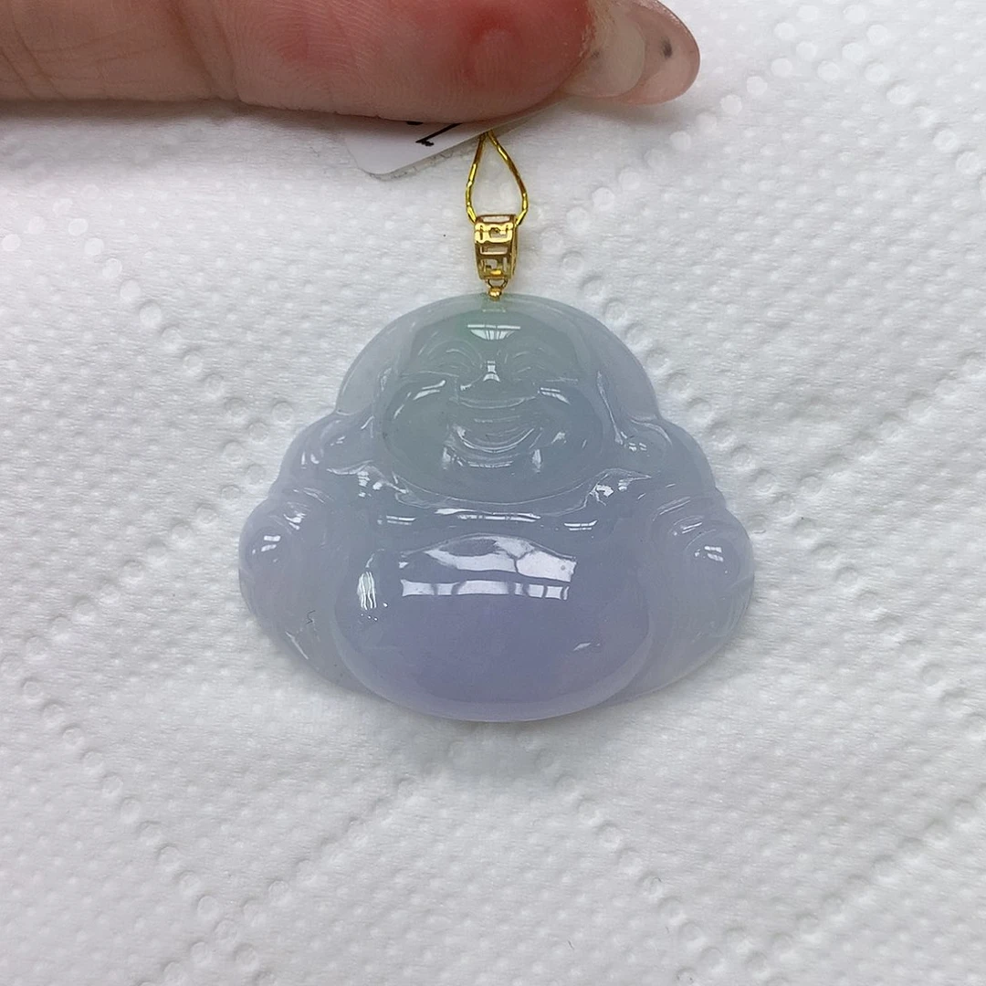 颈饰18K金镶嵌翡翠
