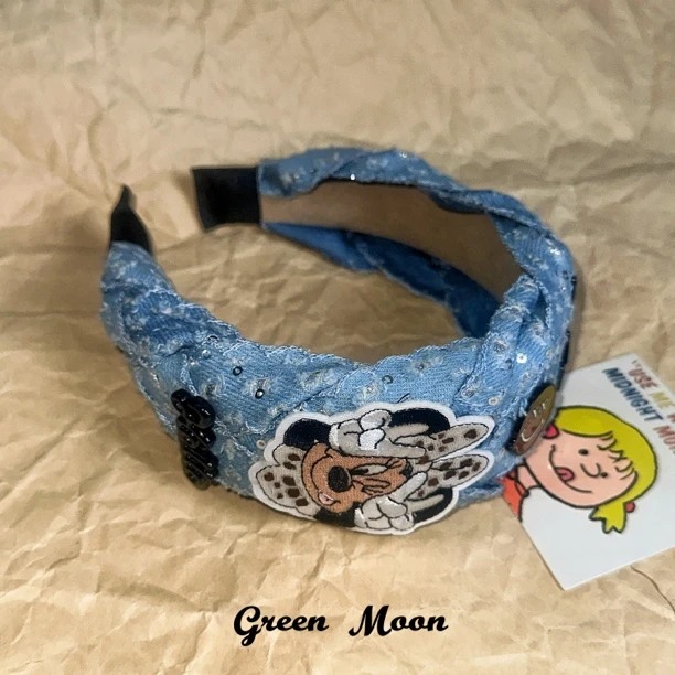 【盛夏美梦】甜酷辣妹浅蓝米老板卡通发箍原创可爱B074