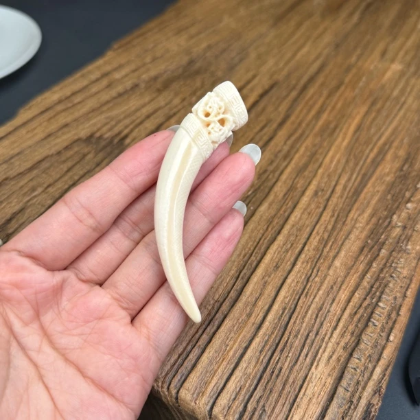 H2135天然猛犸牙  牙尖13*78.9mm支持鉴定 假一罚四