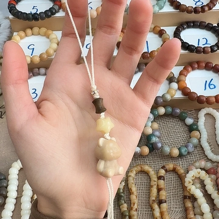 手串菩提根/象牙果卡21小挂件