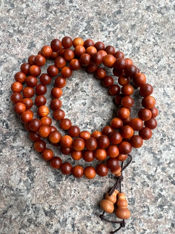 太行崖柏0.8多圈红油陈化料手链香味浓郁奶香药香焦糖香凉韵足