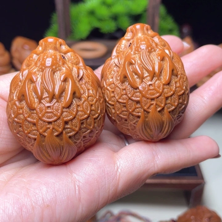 吊坠橄榄核金币龙龟手球3.5