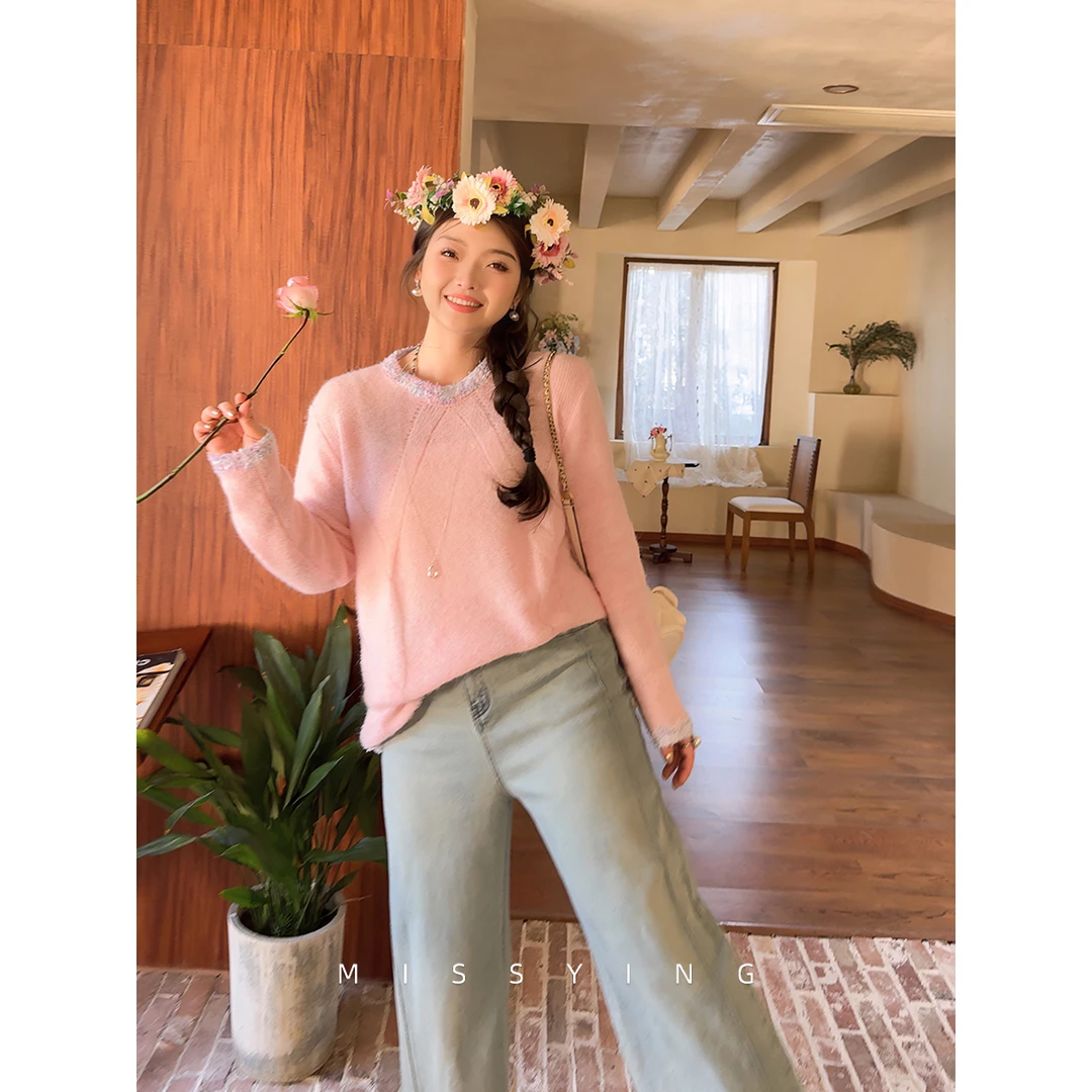 应小姐【牧羊人】微胖大码韩式休闲显瘦时尚宽松保暖长袖毛衣针织衫