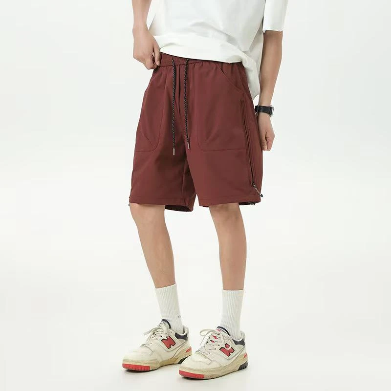 美式工装短裤男潮牌夏季新款休闲宽松机能侧链抽绳运动五分裤
