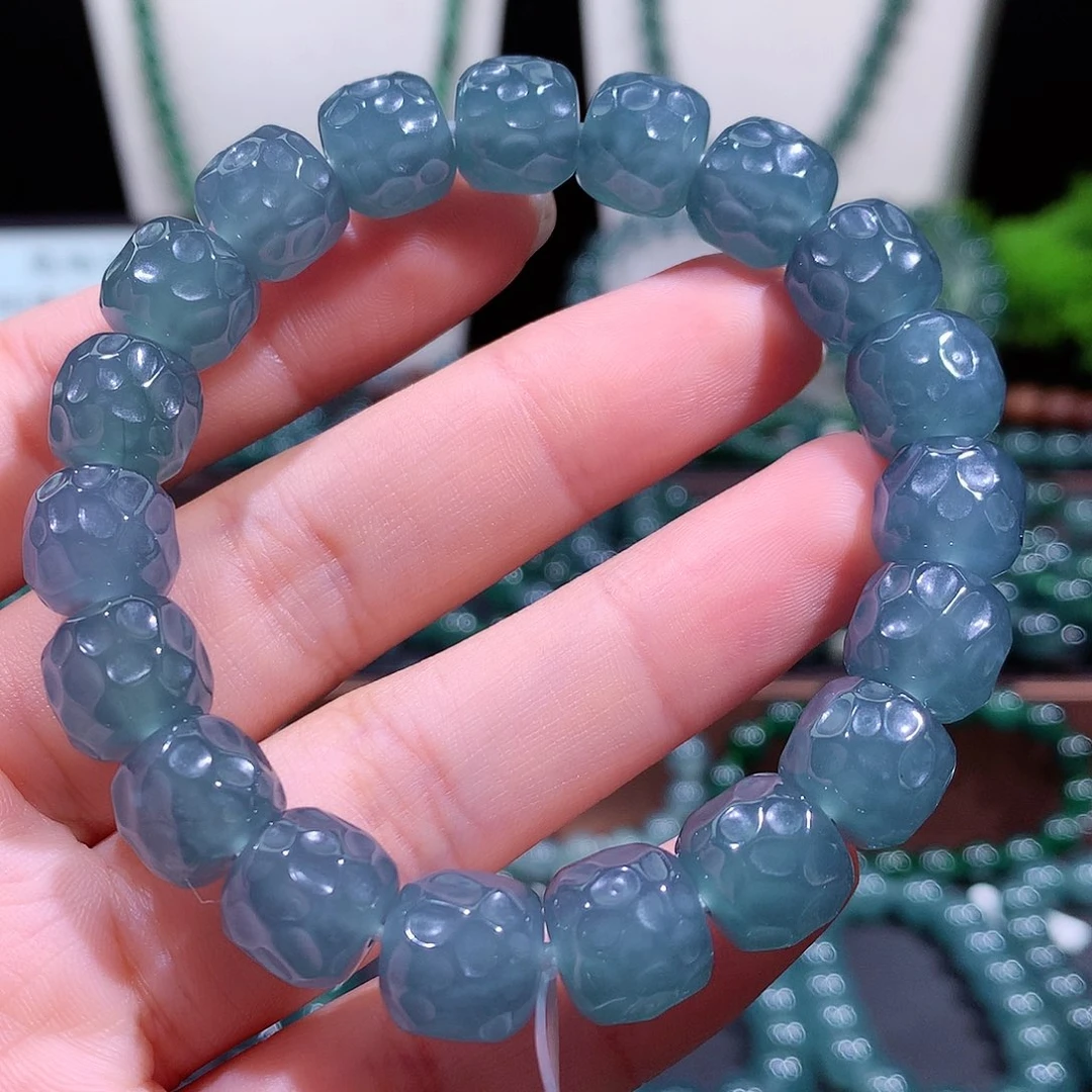 翡翠未镶嵌手链天然a货翡翠手串11.8