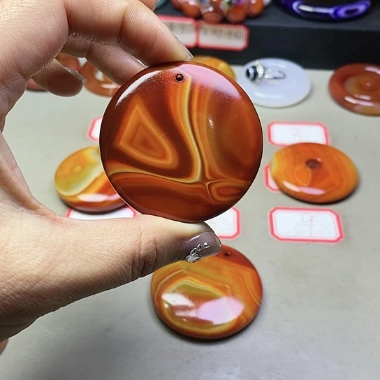 玛瑙/玉髓吊坠(不含链)未镶嵌艳