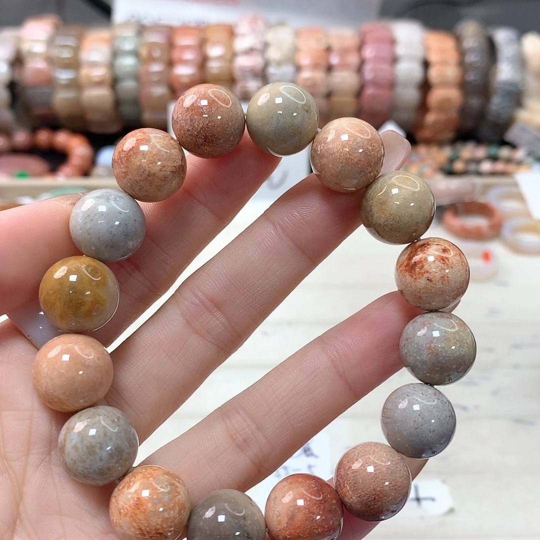 硅化珊瑚（珊瑚玉）手链未镶嵌翕*400