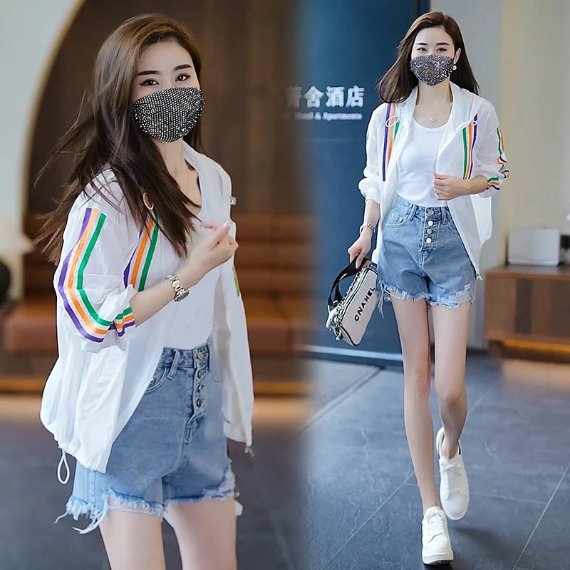 香朵儿时尚潮流百搭洋气防晒衣2025夏季新款女士气质上衣轻薄外套