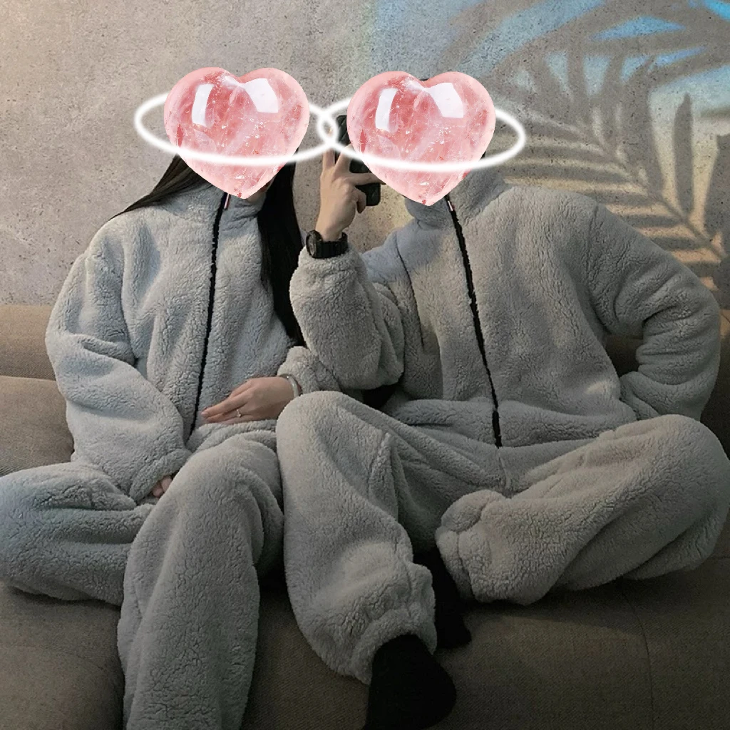 情侣考拉双面舒棉绒 秋冬薄款可家居可外穿