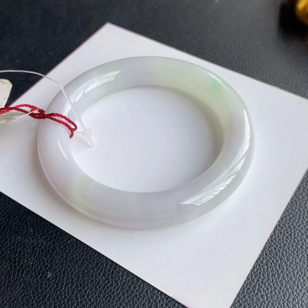 翡翠未镶嵌手镯57-58圆条