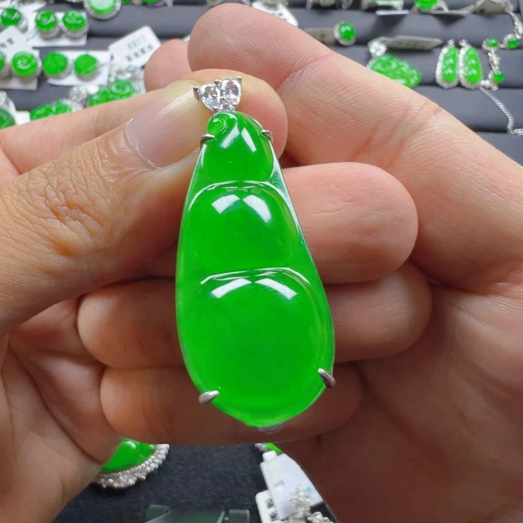 翡翠银S925镶嵌颈饰