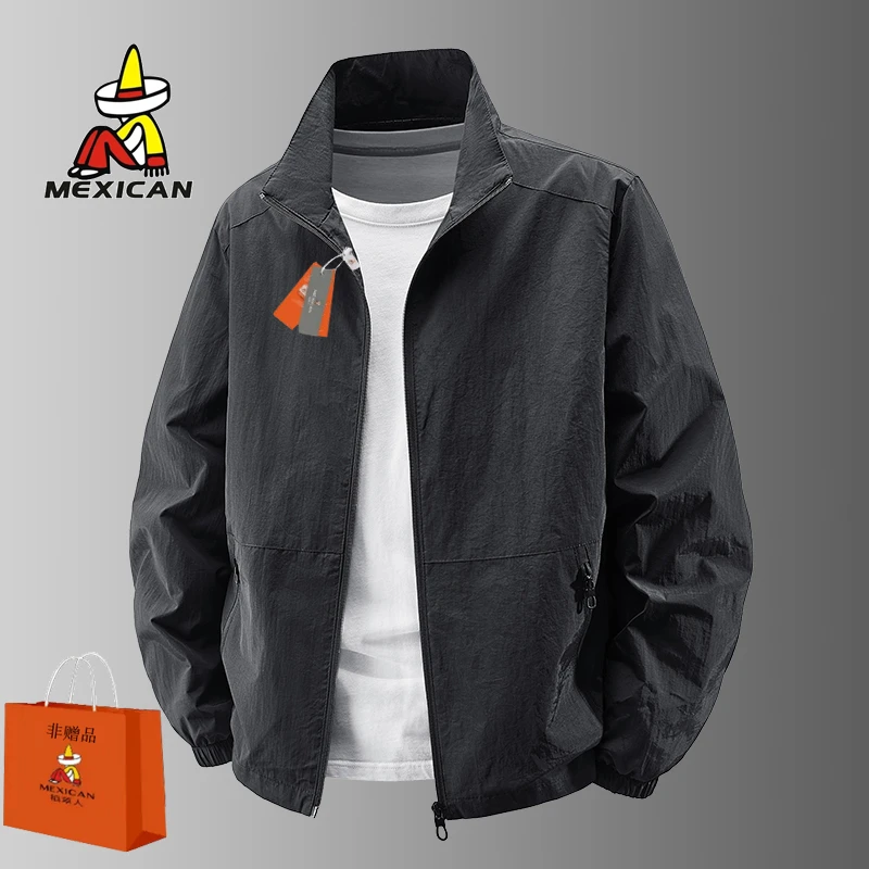 Mexican/稻草人夹克外套男士春秋季运动户外休闲薄款防风立领新款