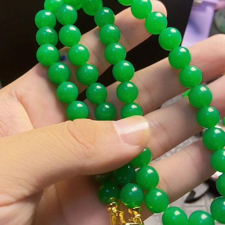 翡翠14K金镶嵌颈饰