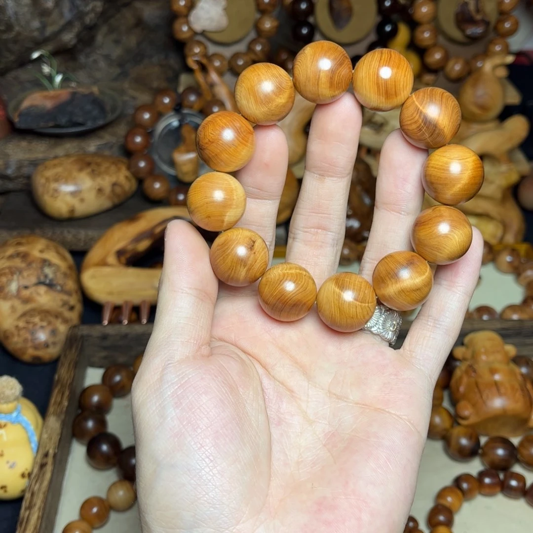 柏木（崖柏）手串/手链太行崖柏一线天龙胆闪电微瑕