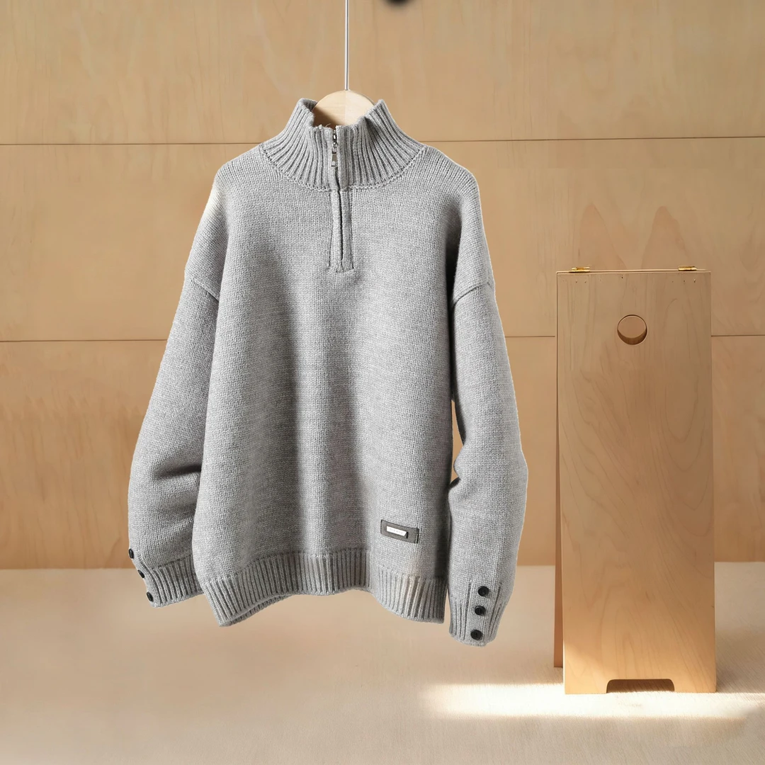2025冬季新款男童时尚毛衣套头休闲高领毛衣