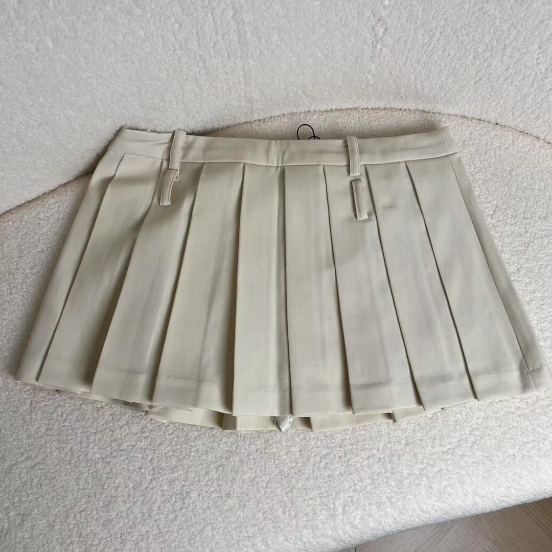 NFSF「家豪自营」夏季新款双腰头A字压褶半身裙   HS40260Q