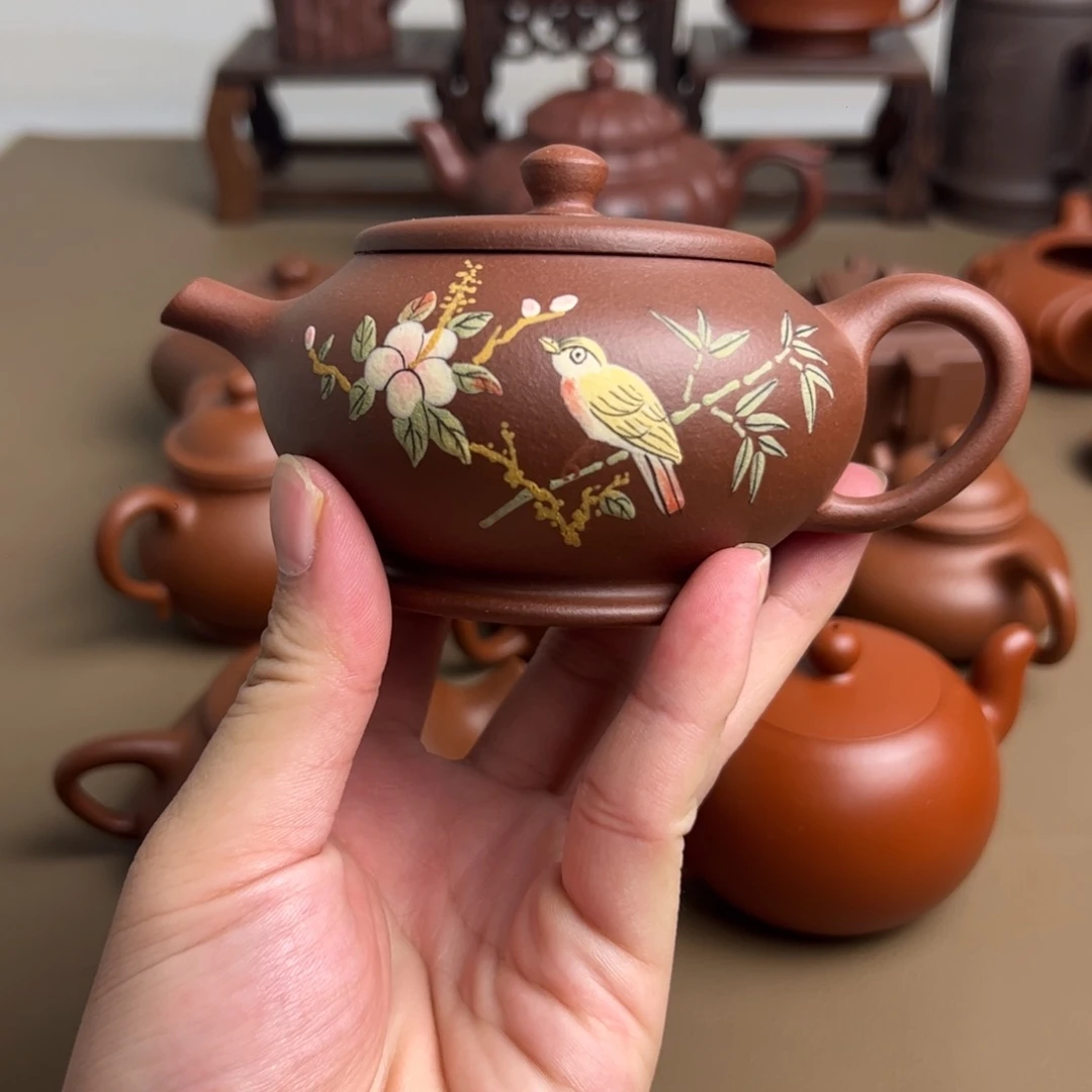 茶壶紫砂半手工平盖玉珠230cc