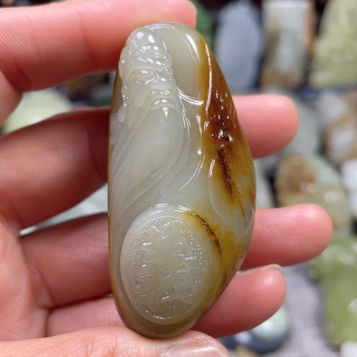 和田玉未镶嵌挂件