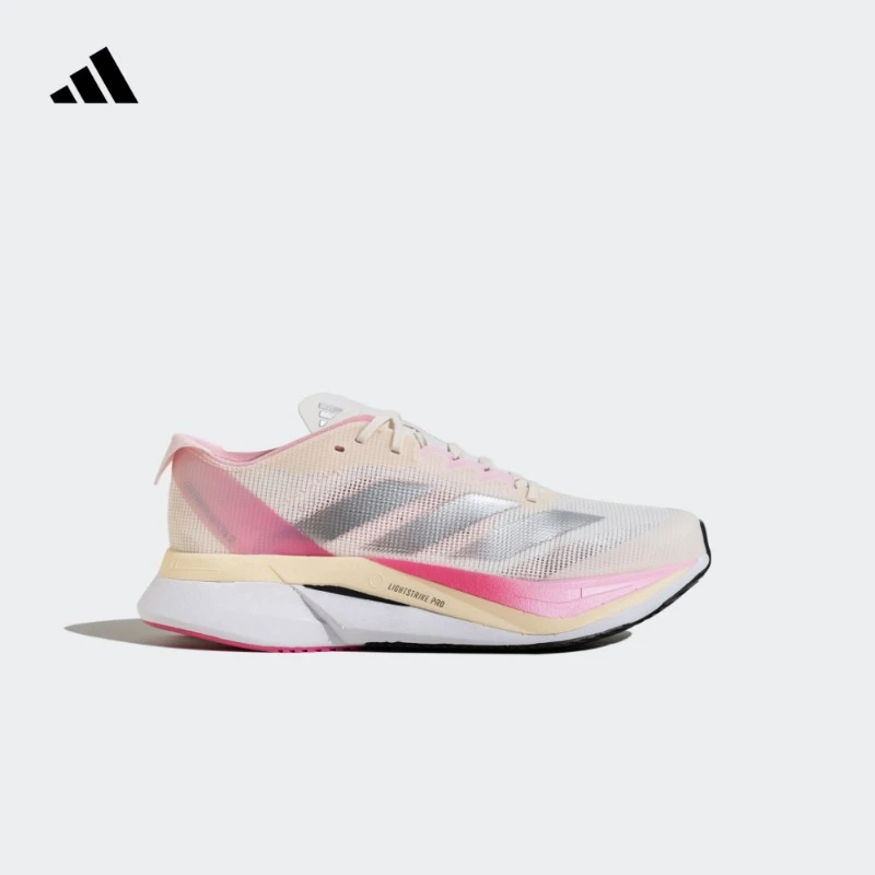 阿迪达斯 ADIZERO BOSTON 12超轻透气防滑马拉松玻纤柱跑鞋JQ8673