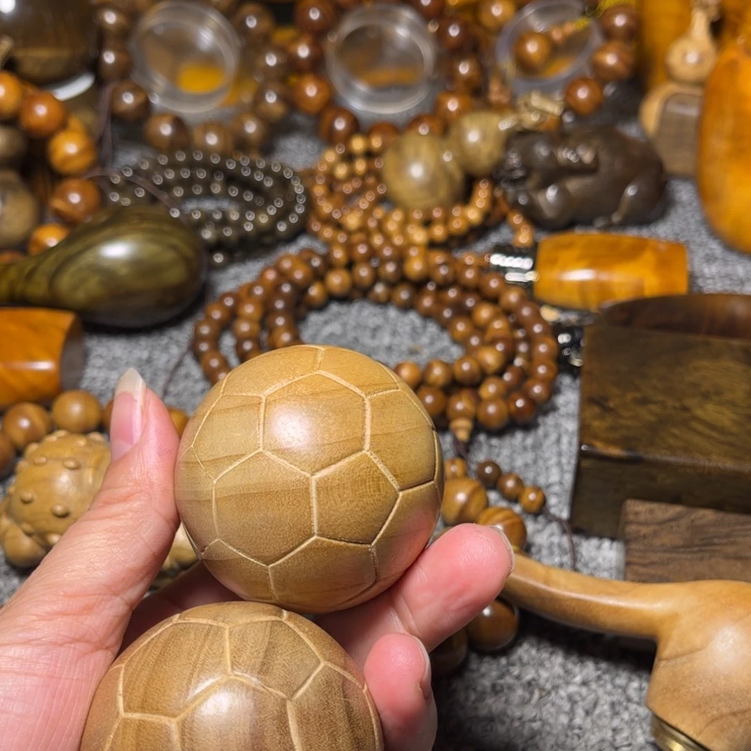 金丝楠足球一对老料