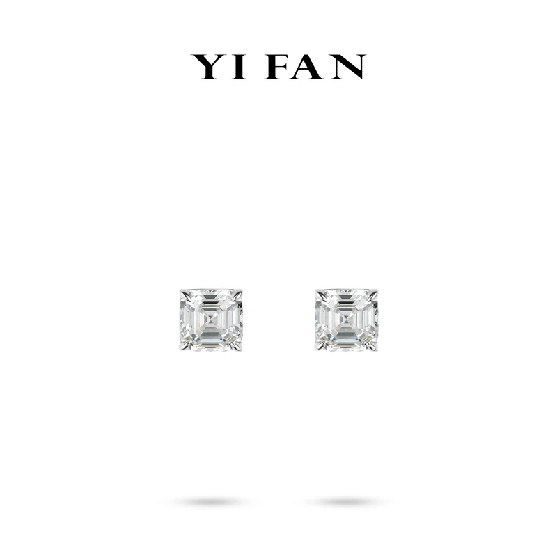 925银合成锆石耳饰 3055--设计师款气质冰花满钻白色阿斯切耳钉