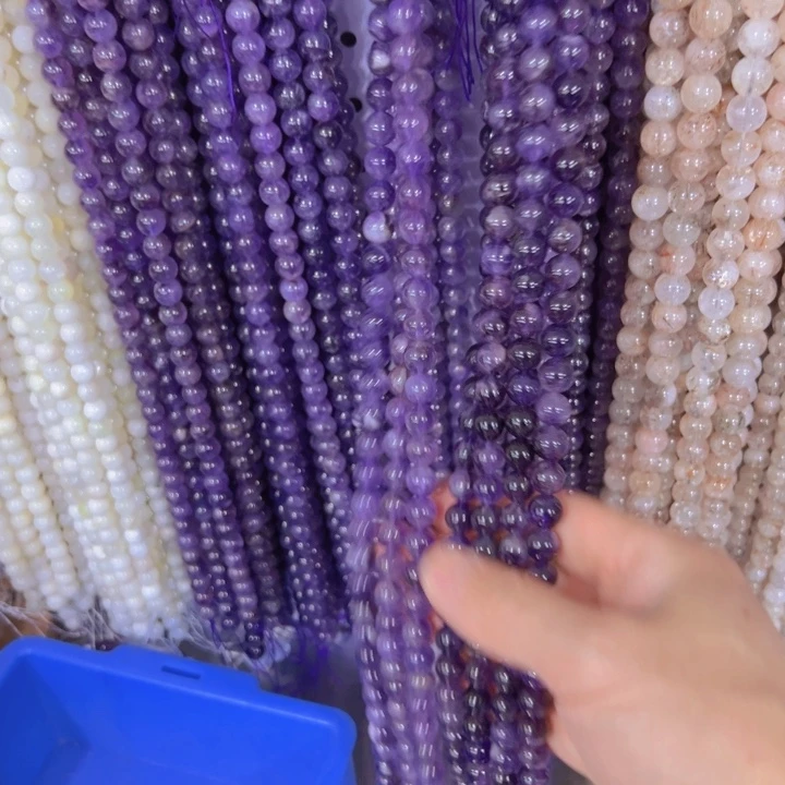 随机多样性发货＇卡12紫水晶一条未镶嵌水晶