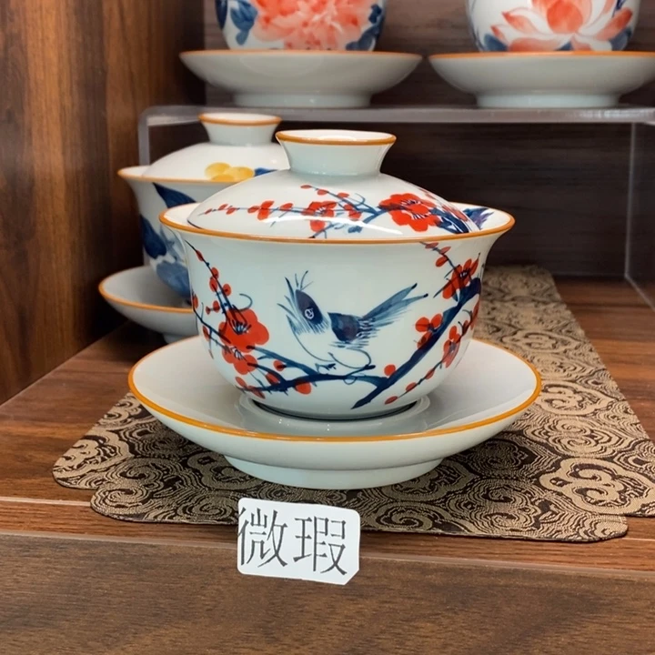 釉下老陶泥手工绘制