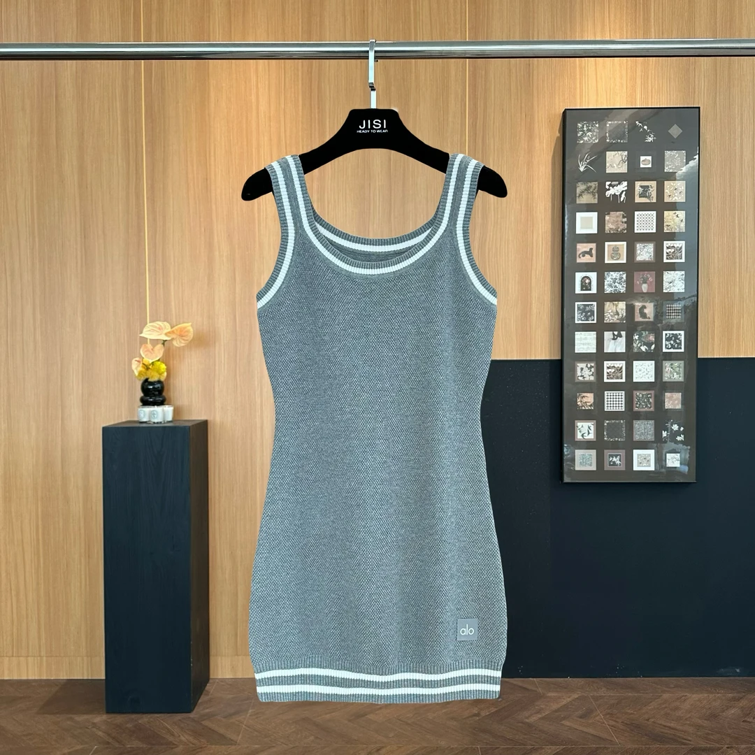 JISI A+U领背心吊带修身针织连衣裙-L25117