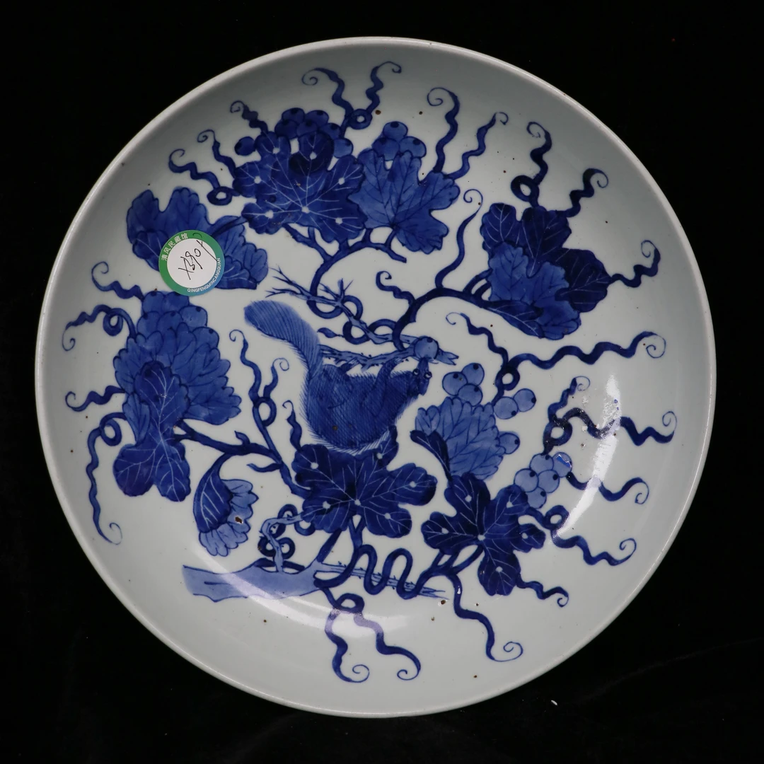 .青花鼠盗葡萄赏盘X389P