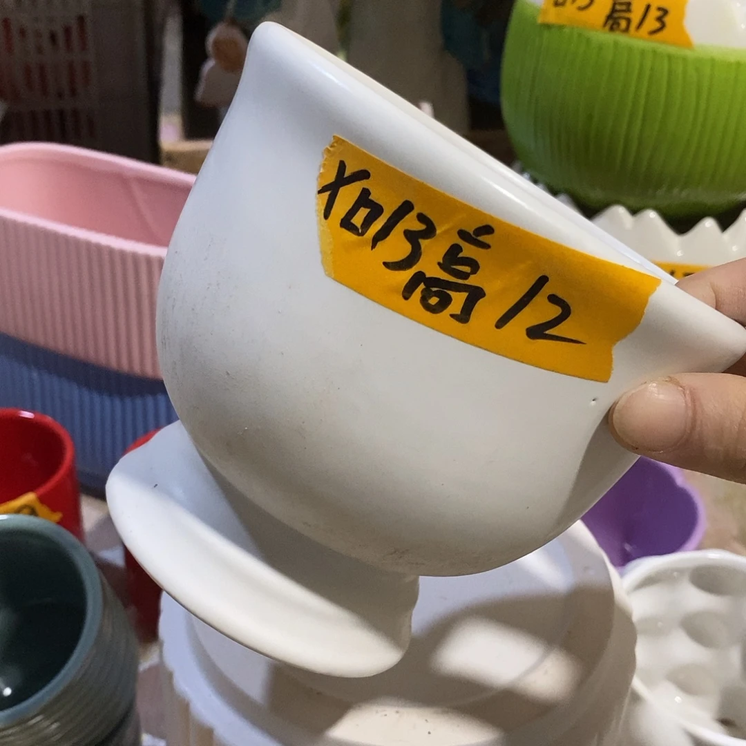 陶杯子陶盆有孔 瑕疵介意勿拍