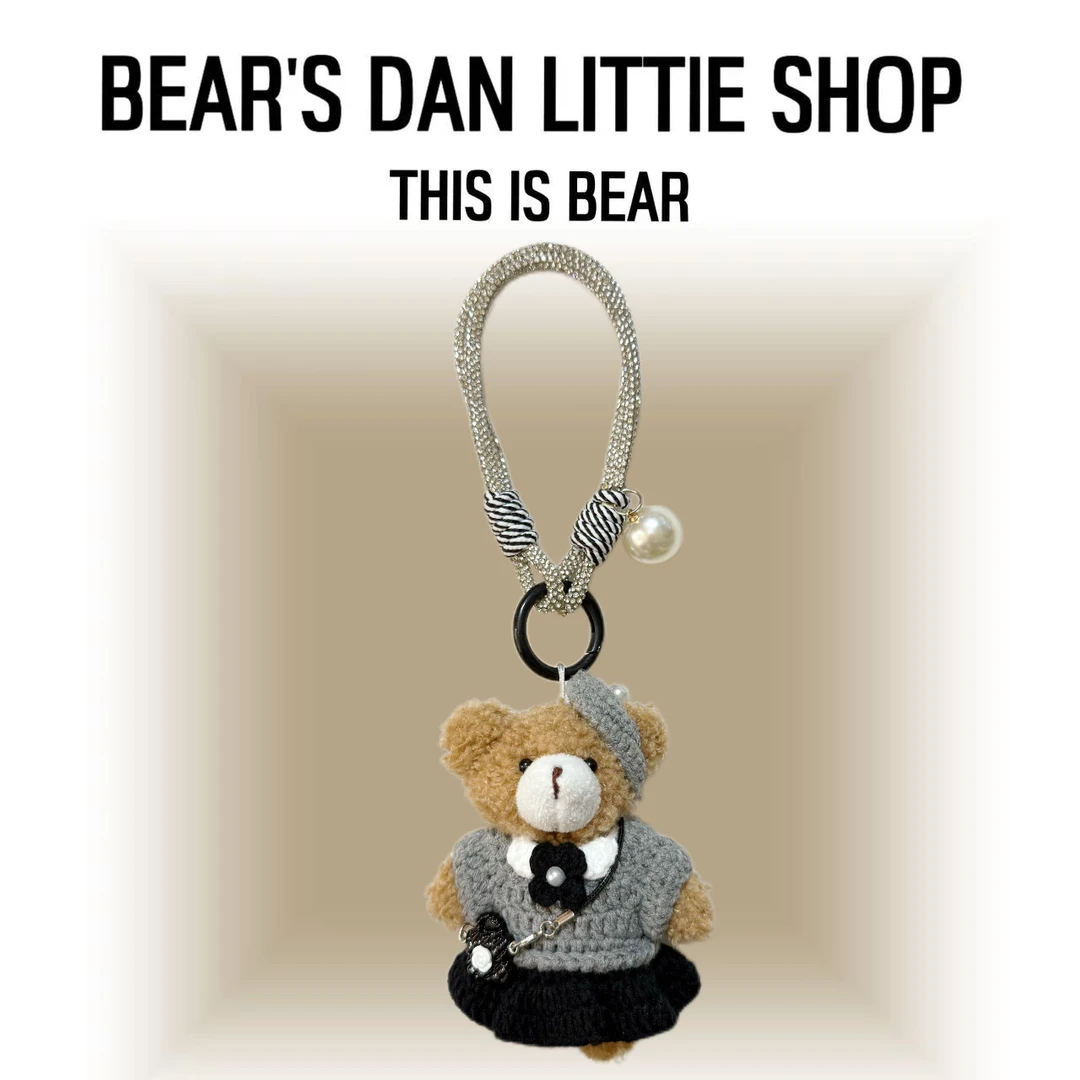 This is Bear•设计师原创包包挂件/手机挂饰/车挂/灰色小礼帽限量