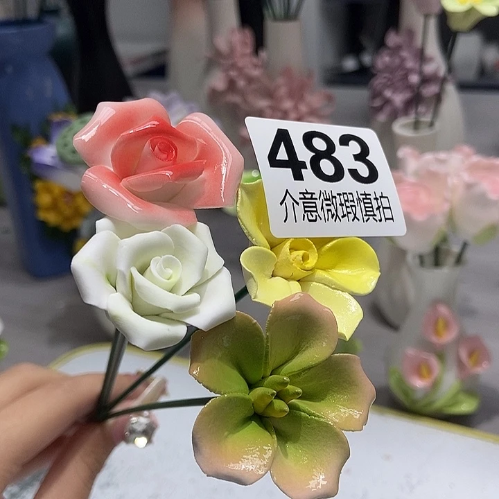 陶瓷纯手工捏花设计