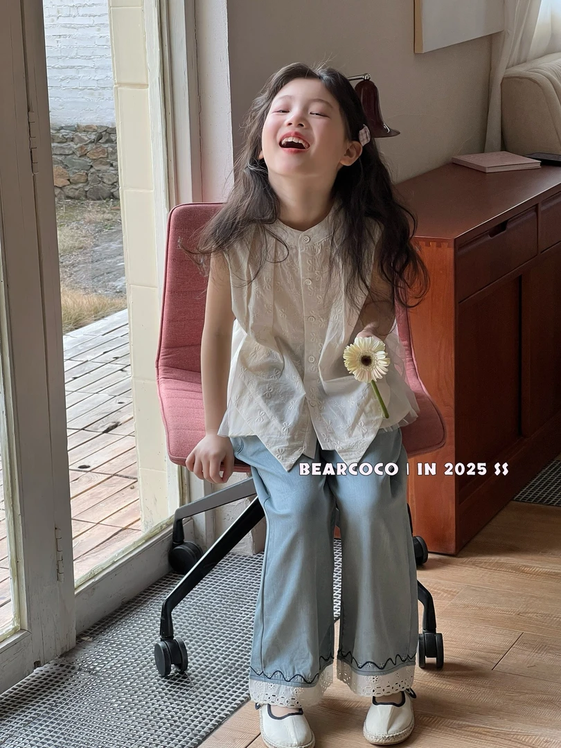 5634蕾丝边娃娃衫儿童宝宝夏季上衣童装XXKK