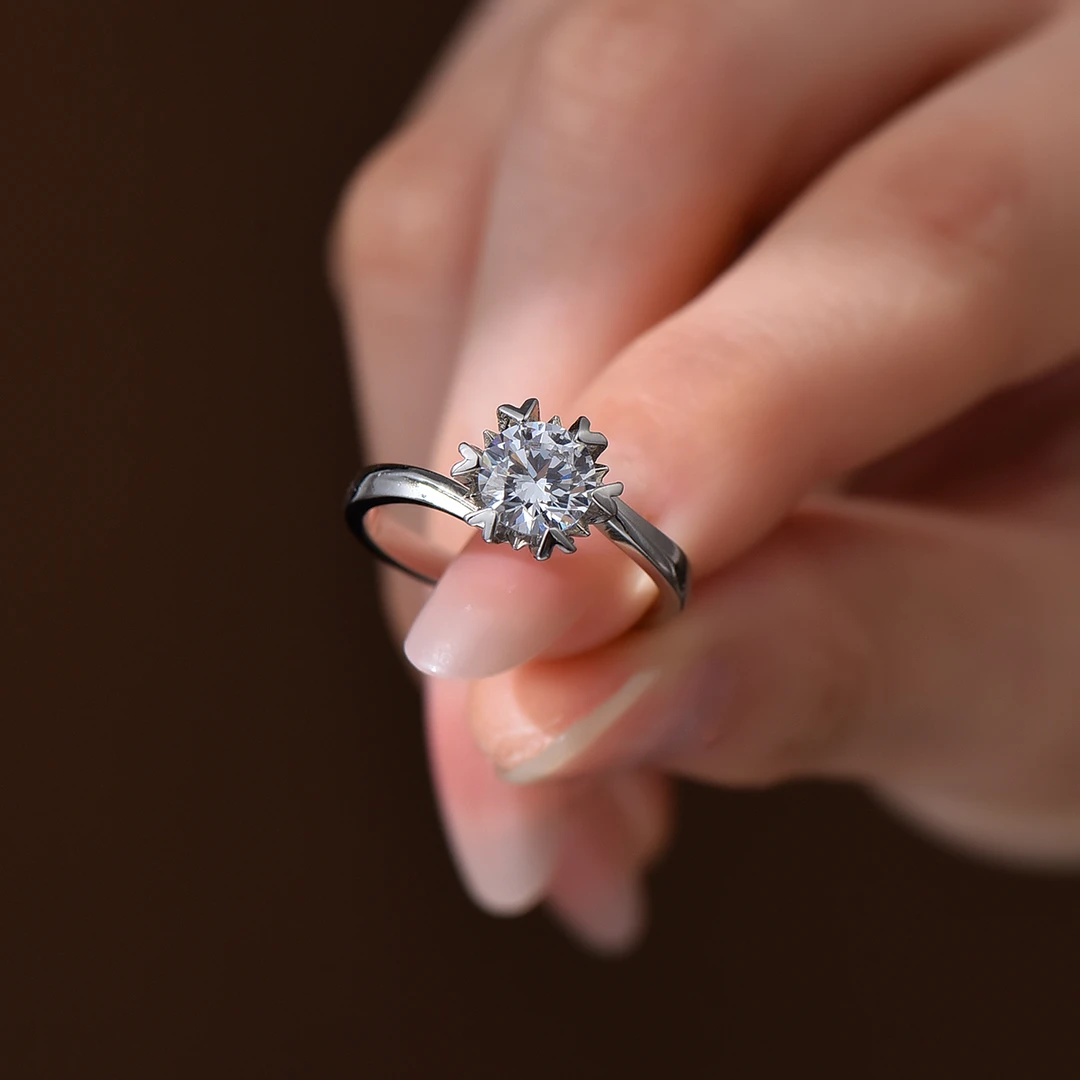 戒指 019光臂扭臂雪花时尚流行饰品经典精致